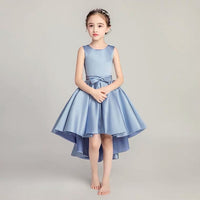Girl’s blue prom dress winter ball gown