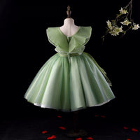 Short green prom dress for girl