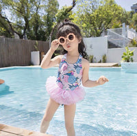 Little girl’s floral swimwear