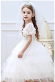Little girl’s white tulle dress