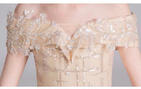 Sparkly sequin champagne flower girl dress