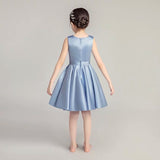 Girl’s blue prom dress winter ball gown