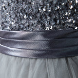 Sequin prom dress for little girl grey