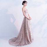 Off the shoulder tail prom dress golden champagne sparkly gown