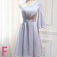 Short bridesmaid dress light gray 7 style
