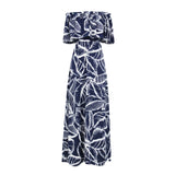 Blue floral beach dress holiday dress one shoulder multi way dress