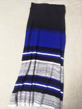 Striped knitting outfits blue knitted skirt