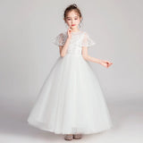 White flower girl dress