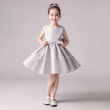 Short silver grey kid's dress