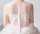 Little girl pink ball gown