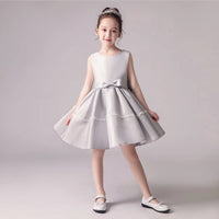 Short silver grey kid's dress