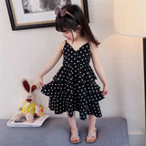 Spaghetti straps mother and daughter matching dots dress