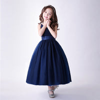 long junior girl prom dress dark blue