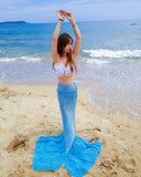 Blue mermaid bikini skirt